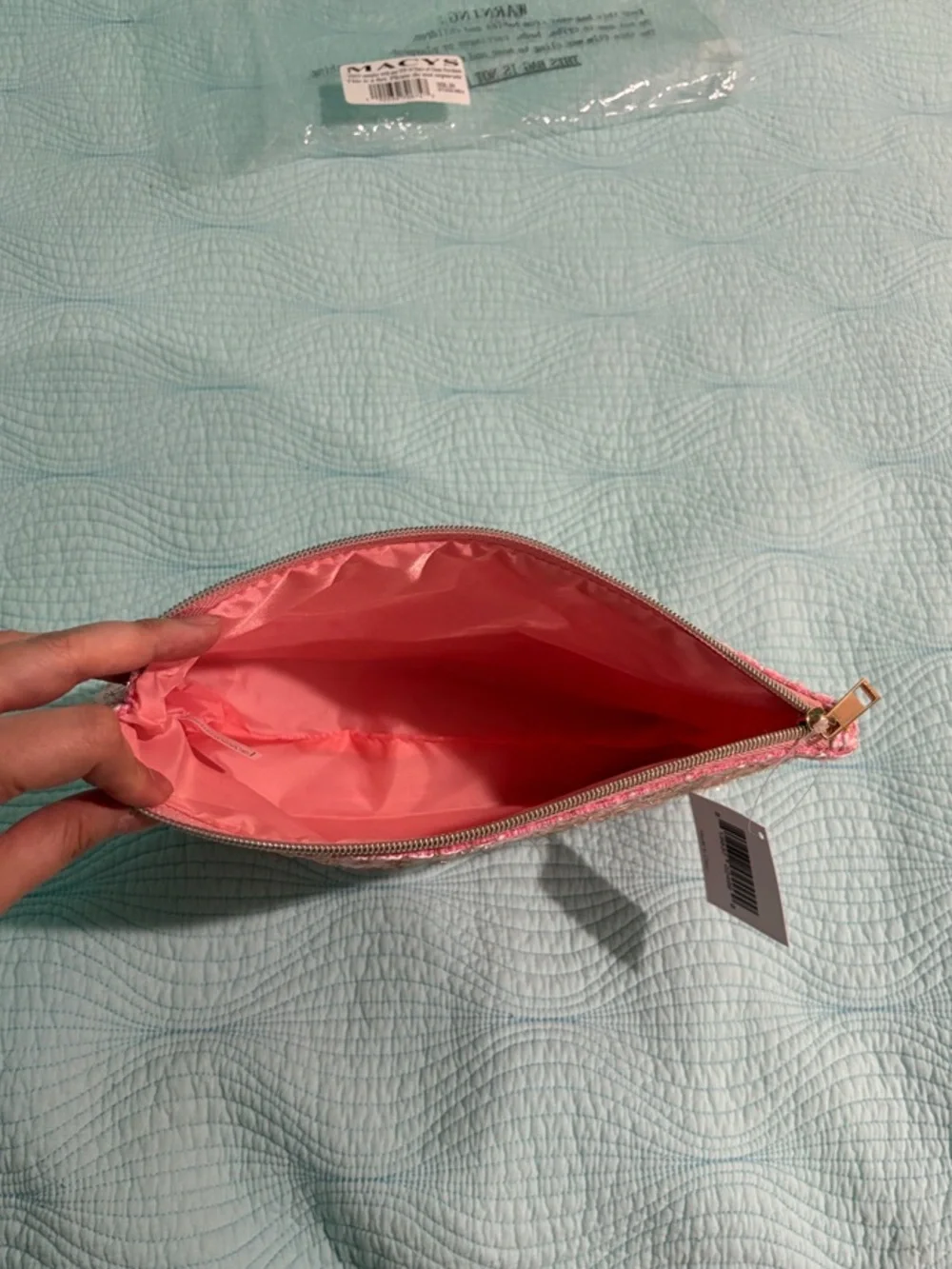 Tweed Makeup Zipper Pouch